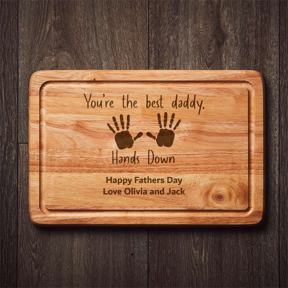 Best Daddy Hands down chopping board Ellie Charles Best Daddy Hands down chopping board Ellie Charles